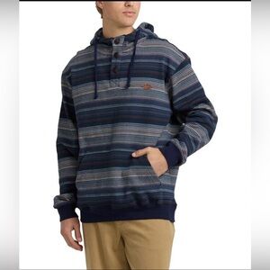 Billabong Rancho Long Sleeve Horizontal Striped Hooded Pullover